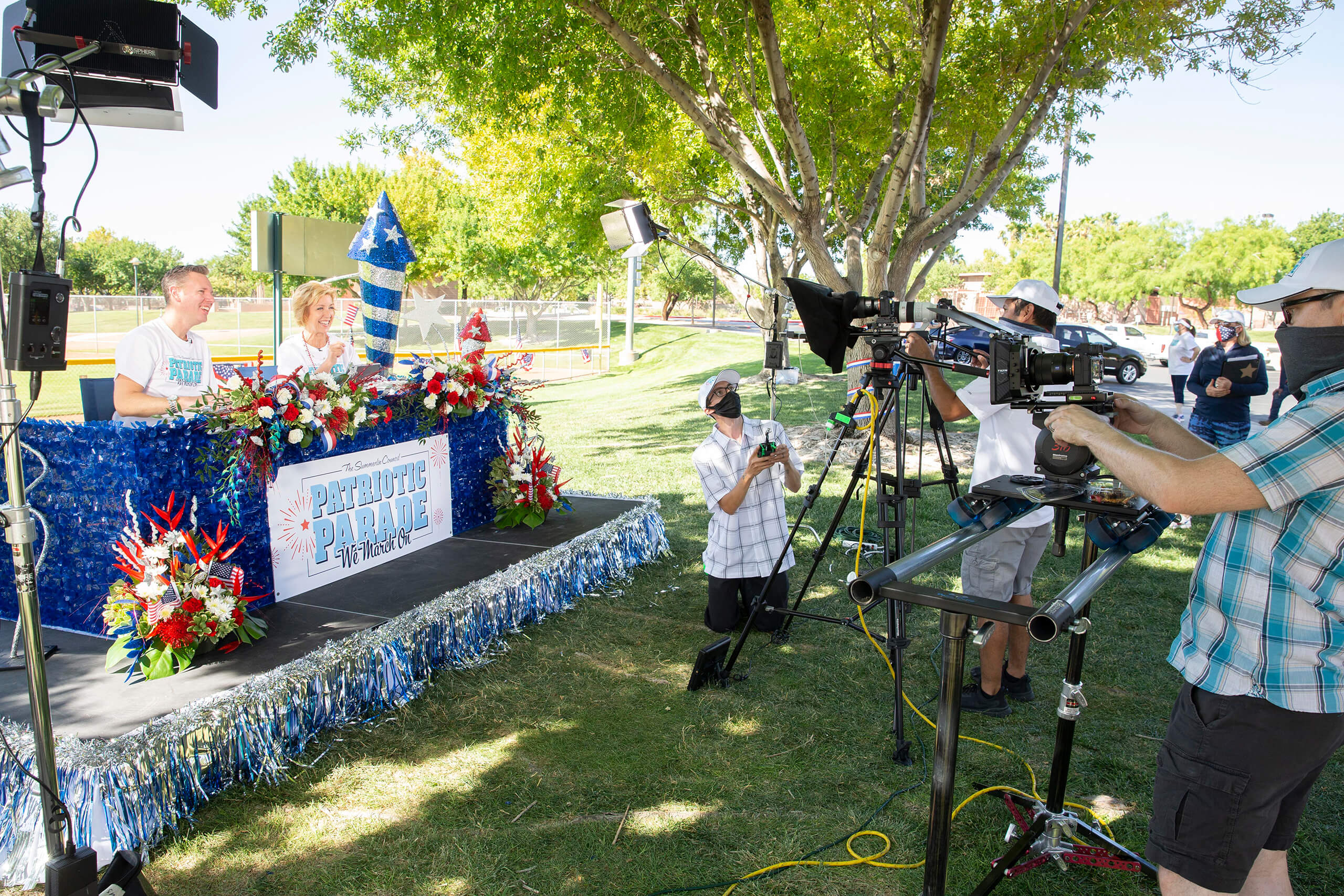 Children dance groups participating in the Patriotic Parade